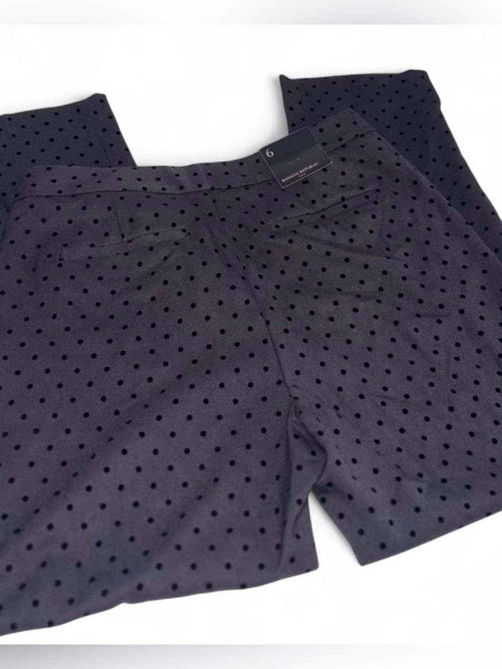 Banana Republic black Polka Dot Dress Pants size 6 NWT